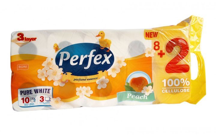 Perfex Peach toaletný papier 8+2 3vrst. Perfex Peach toaletný papier 8+2 3vrst.