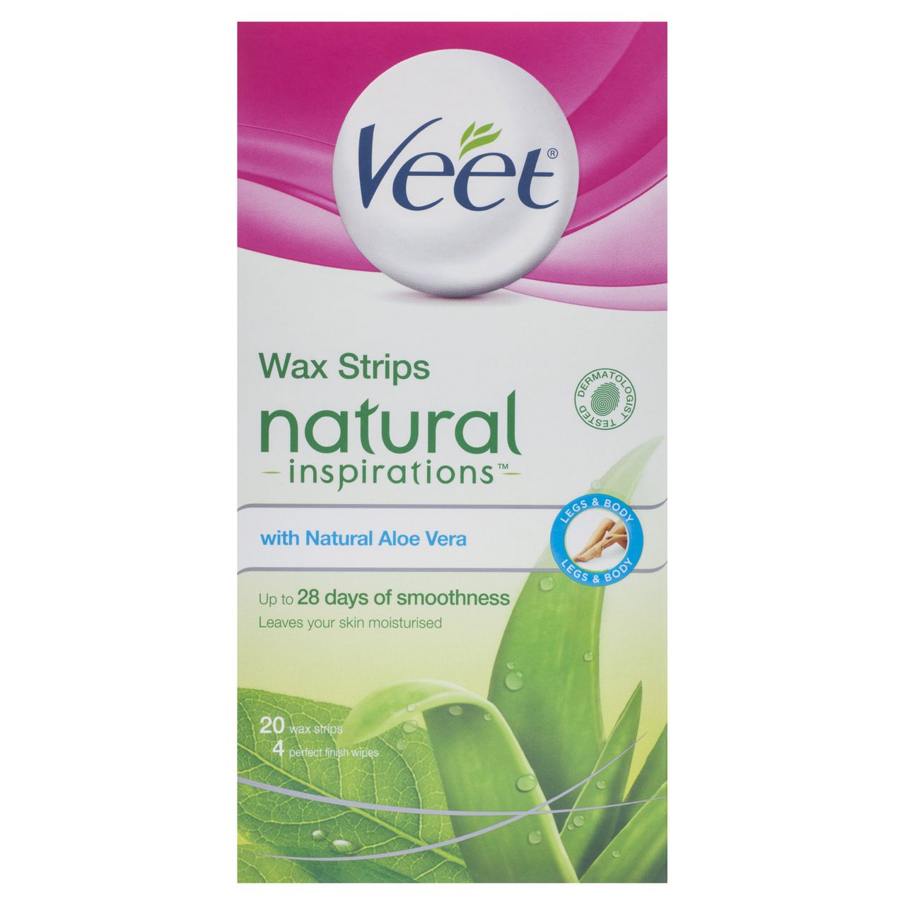 Veet Natural Inspirations voskové depilačné pásiky 20ks + obrúsky 2ks Veet Natural Inspirations voskové depilačné pásiky 20ks + obrúsky 2ks