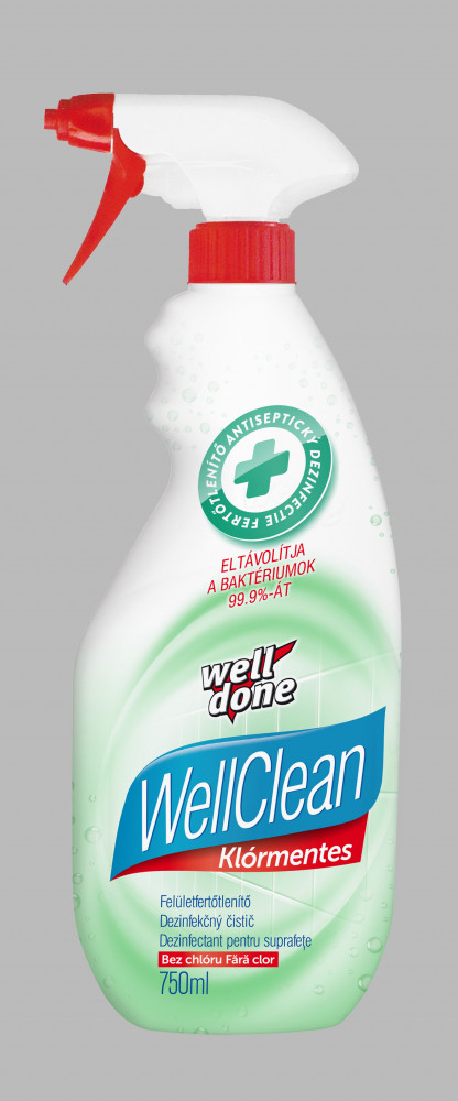 Well done antibakteriálny sprej na povrchy 750ml Well done antibakteriálny sprej na povrchy 750ml