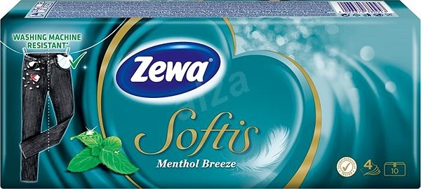 ZEWA Softis Menthol Breeze papierové hygienické vreckovky 10 x 9 ks ZEWA Softis Menthol Breeze papierové hygienické vreckovky 10 x 9 ks