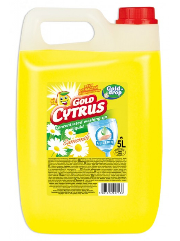 Gold Drop Gold Cytrus Strong Citrus & Harmanček saponát na riad 5l Gold Drop Gold Cytrus Strong Citrus & Harmanček saponát na riad 5l