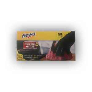 Hewa Black Nitril jendorázové rukavice bez púdru L 50ks