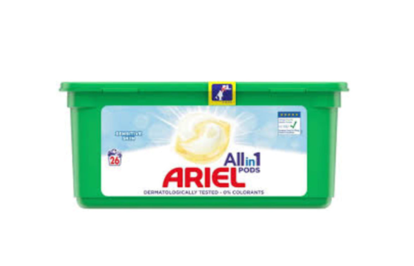 Ariel Sensitive Skin gélové kapsule 26ks