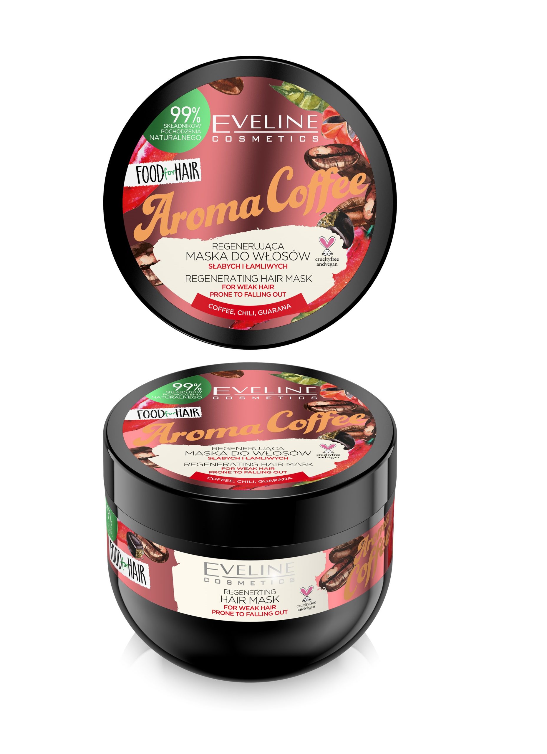 Eveline Cosmetics EVELINE Aroma Coffee regeneračná maska na vlasy 500ml Eveline Cosmetics EVELINE Aroma Coffee regeneračná maska na vlasy 500ml