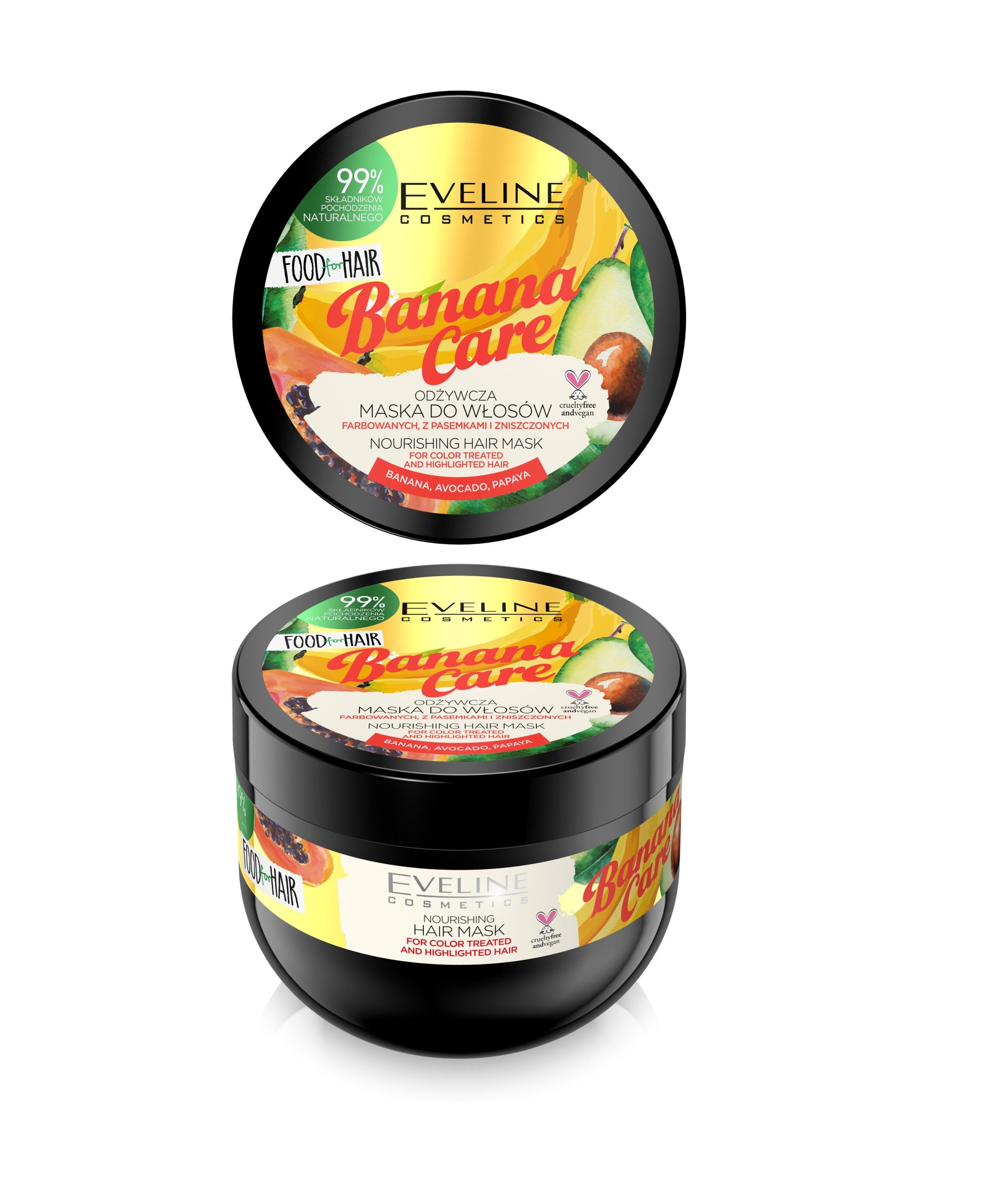 Eveline Cosmetics Banana Care maska na farbené vlasy 500ml Eveline Cosmetics Banana Care maska na farbené vlasy 500ml