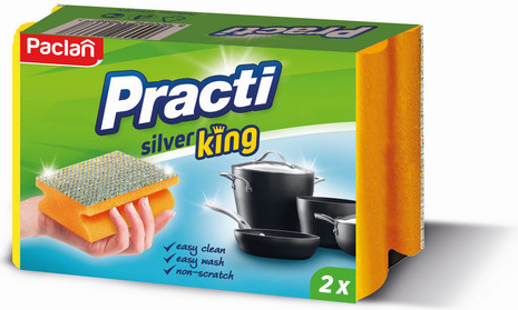 Paclan Silver King kuchynská špongia bez škrabancov 2ks Paclan Silver King kuchynská špongia bez škrabancov 2ks