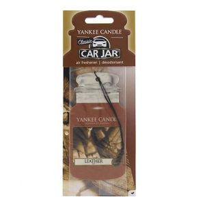 Yankee Candle Leather vôňa do auta papierová vysačka