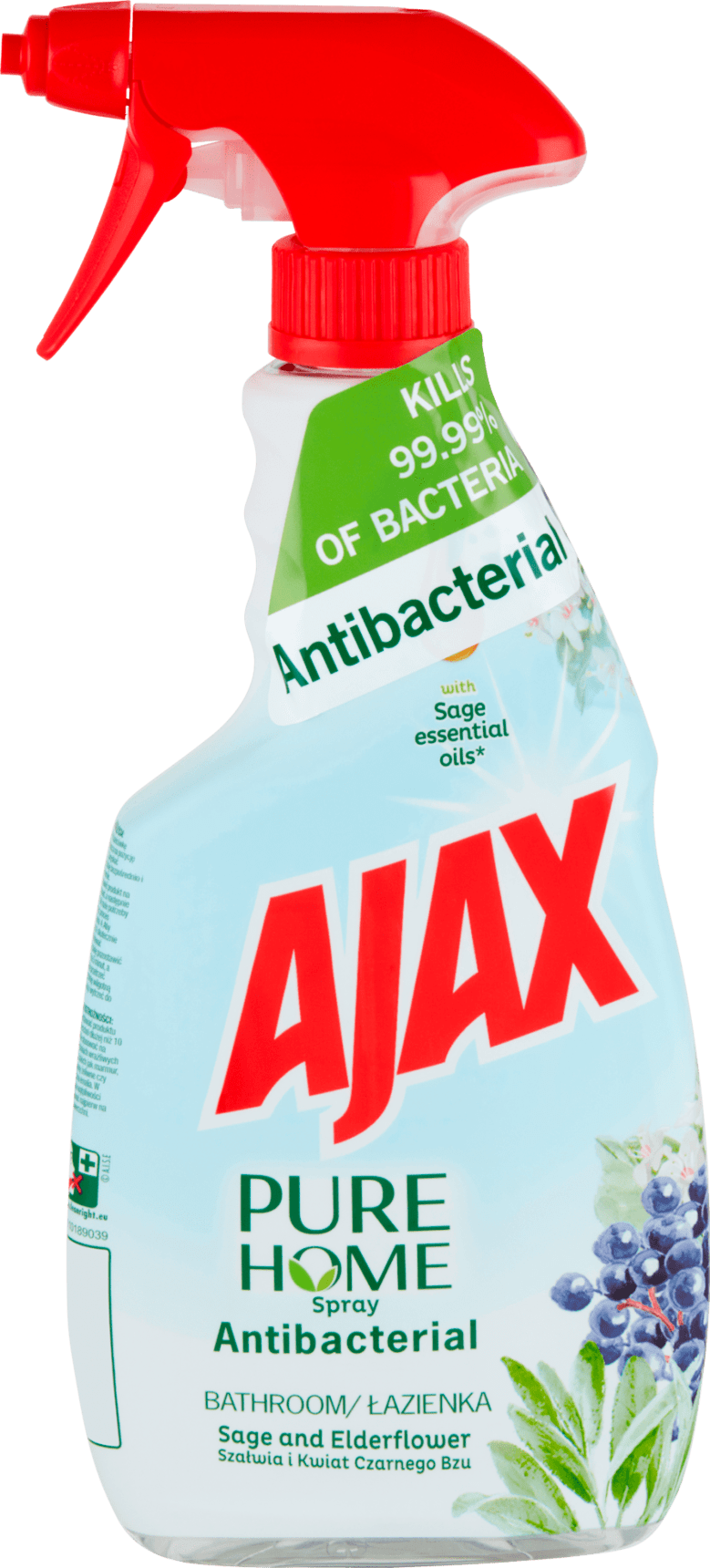 Ajax univerzálny antibakteriálny čistič povrchov Pure Home šalvia a čierna baza 500 ml Ajax univerzálny antibakteriálny čistič povrchov Pure Home šalvia a čierna baza 500 ml