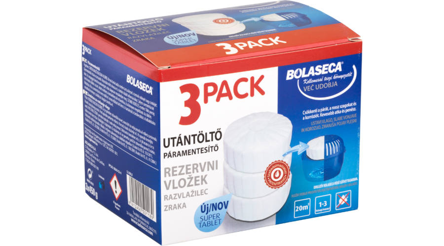 Bolasega Bolaseca náplň do odvlhčovača neutral 3x450g Bolasega Bolaseca náplň do odvlhčovača neutral 3x450g