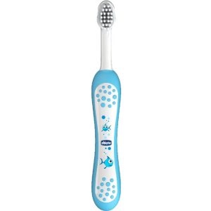 Chicco zubná kefka 6+ mesiacov Farba: Modrá