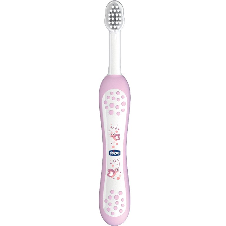 Chicco zubná kefka 6+ mesiacov Farba: Ružová Chicco zubná kefka 6+ mesiacov Farba: Ružová
