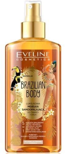 Eveline Cosmetics EVELINE Brazilian Body luxusná samoopaľovacia hmla na tvár a telo 5v1 Eveline Cosmetics EVELINE Brazilian Body luxusná samoopaľovacia hmla na tvár a telo 5v1