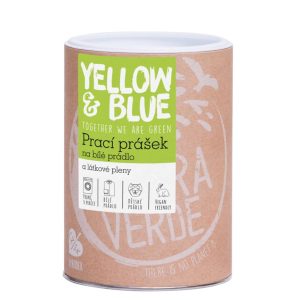 Yellow&Blue Prací prášok z mydlových orechov na bielu bielizeň a látkové plienky dóza 850g