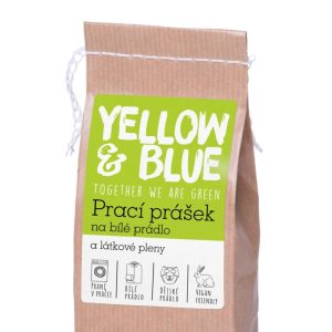 Yellow&Blue Prací prášok z mydlových orechov na bielu bielizeň a látkové plienky papierová taška 250g