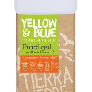 Yellow&Blue Prací gél z mydlových orechov s pomarančovou silicou 1l