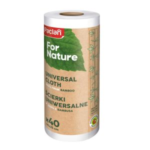 Paclan For Nature - Univerzálne rozložiteľné bambusové utierky 40ks/rolka - rozmer 25x40cm