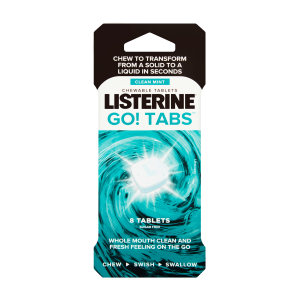 Listerine GO! TABS clean mint žuvacie tabletky 4 ks