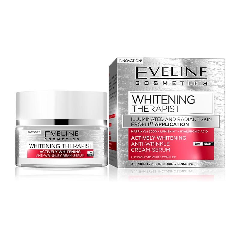 Eveline Cosmetics EVELINE Expert Omladenia vybieľujúci krém-sérum proti vráskam deň/noc všetky typy pleti vrátane citlivej 50ml Eveline Cosmetics EVELINE Expert Omladenia vybieľujúci krém-sérum proti vráskam deň/noc všetky typy pleti vrátane citlivej 50ml