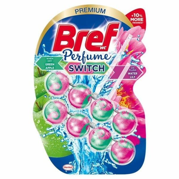 Bref Perfume Switch Green Apple & Water Lily WC Blok 2x50g Bref Perfume Switch Green Apple & Water Lily WC Blok 2x50g