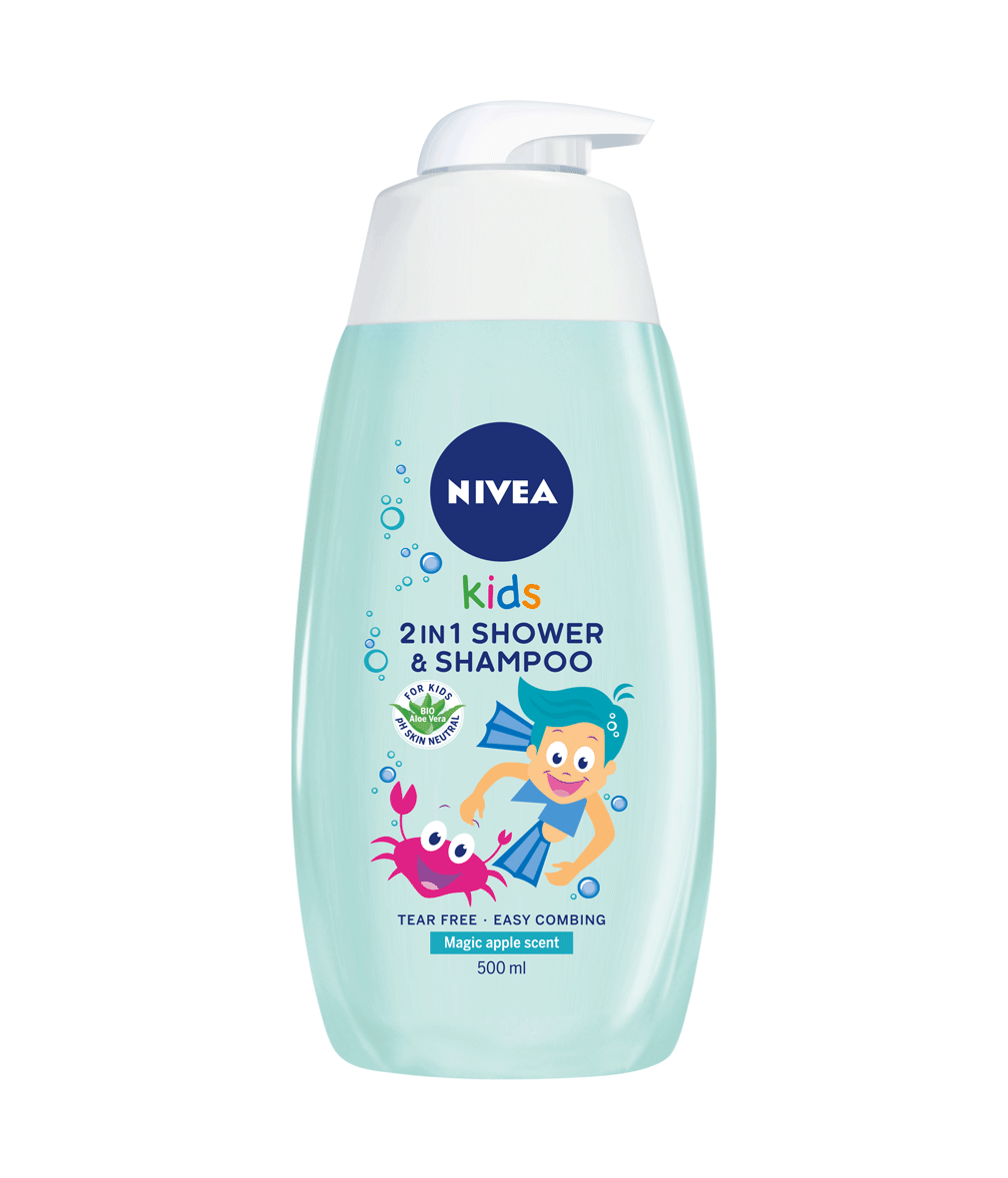 Nivea Kids 2in1 Magic Apple sprchový gél a šampón pre deti 500ml Nivea Kids 2in1 Magic Apple sprchový gél a šampón pre deti 500ml