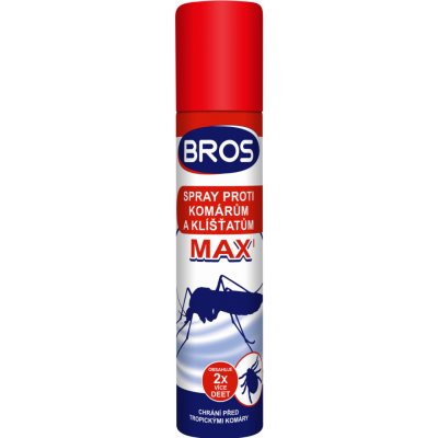 Bros MAX repelent na komáre a kliešte aerosol 90ml Bros MAX repelent na komáre a kliešte aerosol 90ml
