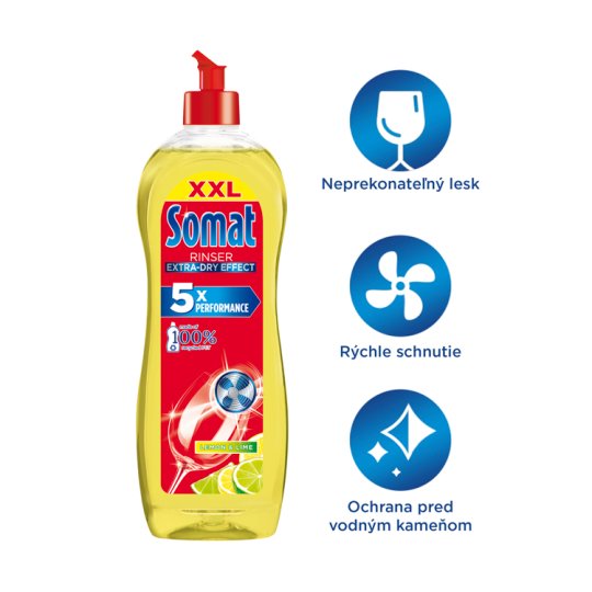 Somat Leštidlo Lemon & Lime do umývačky riadu 750 ml Somat Leštidlo Lemon & Lime do umývačky riadu 750 ml