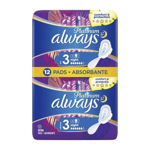 Always Platinum Ultra Night hygienické vložky 12ks