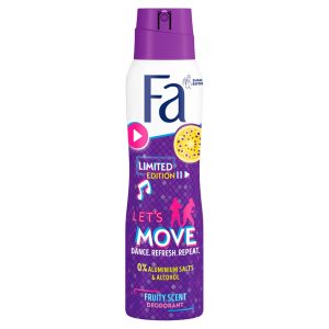 Fa Lets Move 0% aluminium salts/ alcohol deodorant sprej 150ml