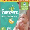 <p>Ich revolučná technológia pomáha rovnomerne rozdeľovať vlhkosť pomocou 3 absorpčných kanálikov a lepšie ju odvádzať ďaleko od pokožky Pampers Active baby 3 midi 5-9 kg 150 ks