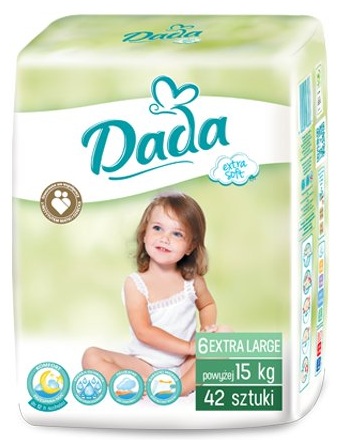 Dada Extra Soft Junior 6 Eko plienky 38ks nad 15kg Dada Extra Soft Junior 6 Eko plienky 38ks nad 15kg