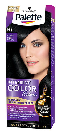 Palette Intensive Color Creme farba na vlasy N1 Palette Intensive Color Creme farba na vlasy N1