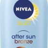 <p><meta charset="utf-8" /><span>Mlieko po opaľovaní Nivea Sun Bronze vďaka špeciálnemu zloženiu predlžuje opálenie a zároveň hydratuje<meta charset="utf-8" />a upokojuje pokožku. Naneste na pokožku a rozotrite. Zabráňte kontaktu s očami. V prípade ich zasiahnutia Nivea Sun After Sun Bronze Mlieko po opaľovaní predlžujúce opálenie 200ml