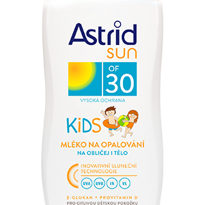 ASTRID SUN Kids mlieko na opaľovanie OF30 200 ml
