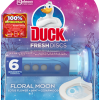 <p>Duck Fresh Discs dokonale vyčistí vašu toaletu a spoľahlivo ju ochráni pred vodným kameňom pri každom spláchnutí.</p>
<p>Stačí len aplikovať na vnútornú stenu misy a gélový disk bude pracovať za vás. Navyše toaletu prevonia príjemnou kvetinovou vôňou. Náplň vydrží cca 6 týždňov alebo 600 spláchnutí. Používajte podľa návodu. Uchovávajte mimo dosahu detí. Pri zasiahnutí očí okamžite dôkladne vypláchnite vodou a vyhľadajte lekársku pomoc. Pri požití okamžite vyhľadajte lekársku pomoc a ukážte tento obal alebo označenie. Dávajte pozor na malé deti DUCK Fresh Discs Floral Moon 36ml