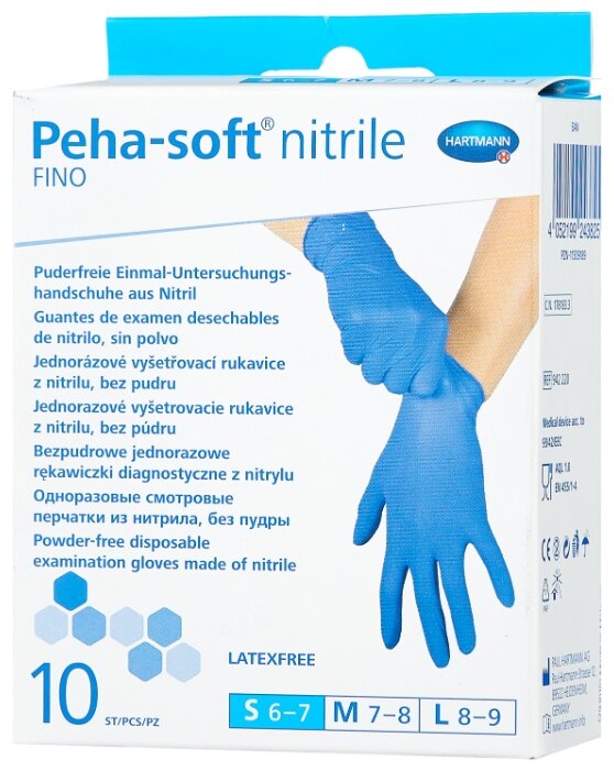 Peha-soft nitril fino rukavice nepudrované S 10 ks Peha-soft nitril fino rukavice nepudrované S 10 ks