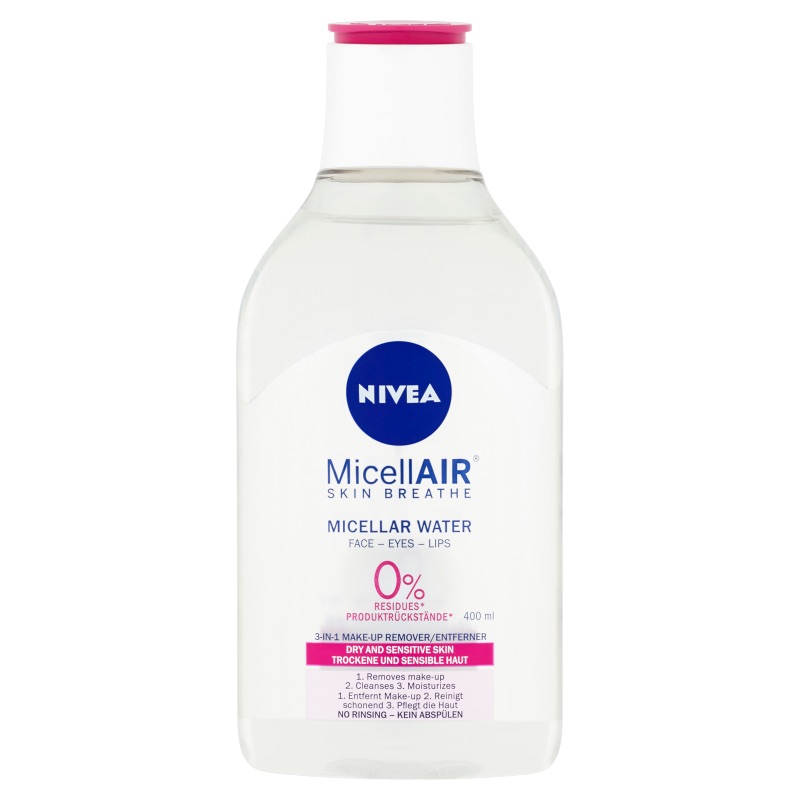 Nivea MicellAir Jemná micelárna voda pre suchú až citlivú pleť 400 ml Nivea MicellAir Jemná micelárna voda pre suchú až citlivú pleť 400 ml