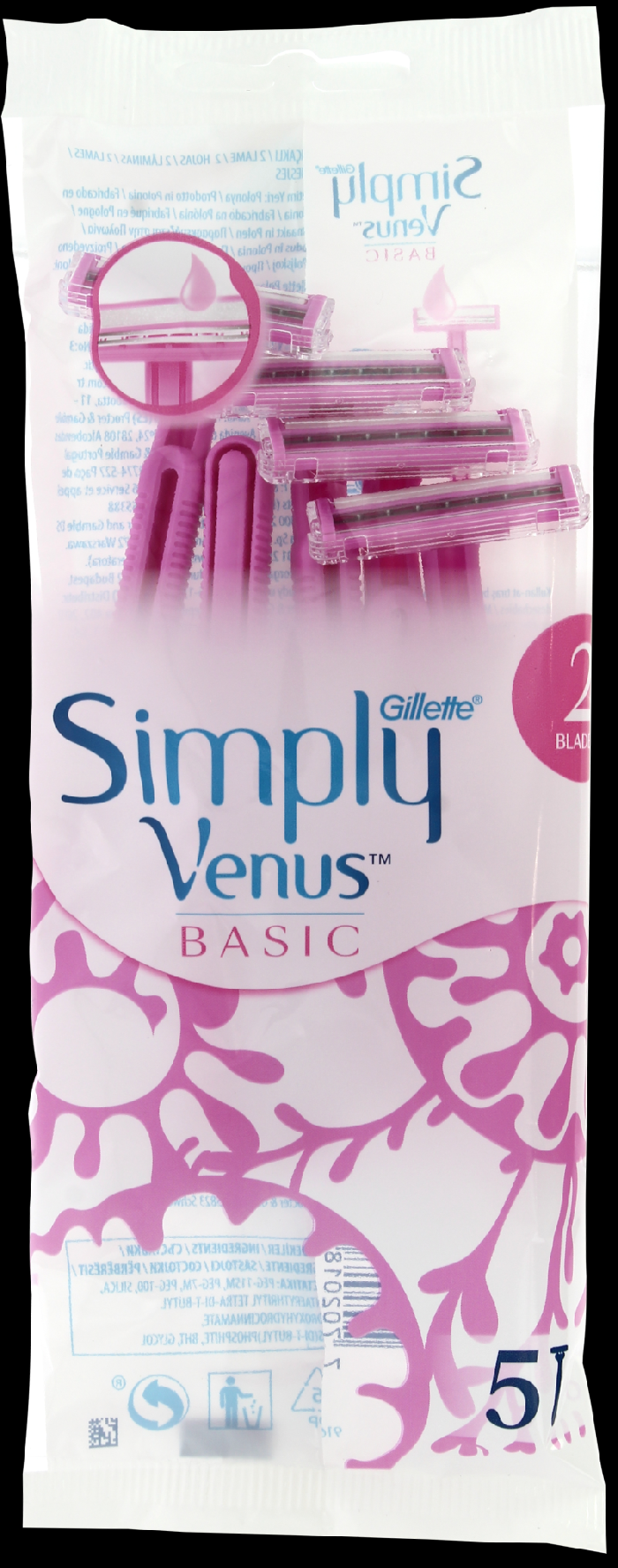 Gillette Simply Venus Basic jednorázové žiletky 5ks Gillette Simply Venus Basic jednorázové žiletky 5ks