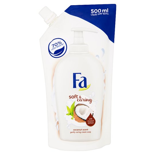 Fa Soft & Caring Coconut Scent tekuté mydlo náplň 500ml Fa Soft & Caring Coconut Scent tekuté mydlo náplň 500ml