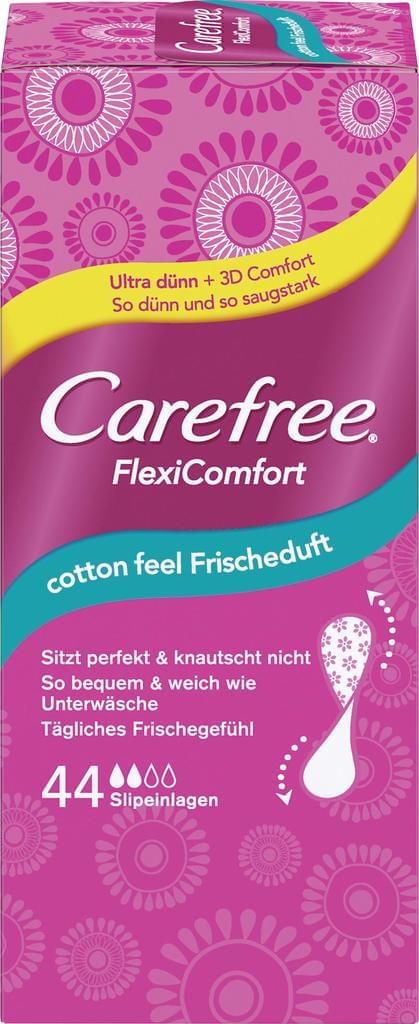 Carefree FlexiComfort Cotton feel fresh Slip hygienické vložky 44ks Carefree FlexiComfort Cotton feel fresh Slip hygienické vložky 44ks