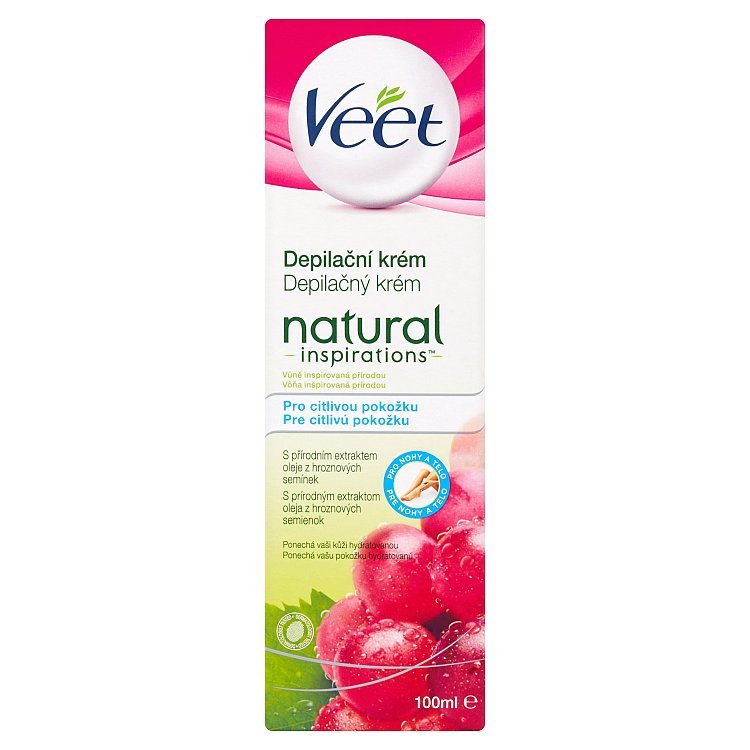 Veet Natural Inspirations Depilačný krém pre citlivú pokožku 100 ml Veet Natural Inspirations Depilačný krém pre citlivú pokožku 100 ml