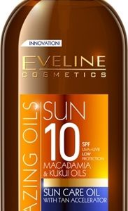 Eveline Cosmetics EVELINE SUN Amazing Oils olej na opaľovanie s urýchľovačom opaľovania OF10 150ml