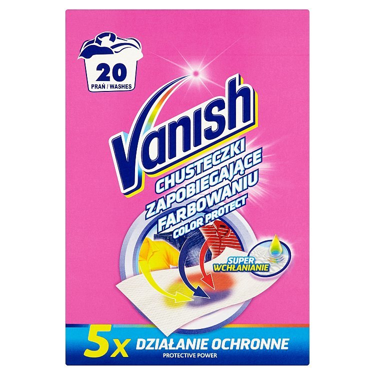 Vanish Color Protect obrúsky do práčky 10ks 20 praní Vanish Color Protect obrúsky do práčky 10ks 20 praní