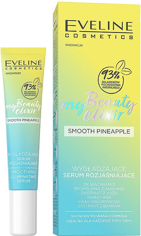 Eveline Cosmetics Eveline My Beauty Elixir Smooth Pineaple Vyhladzujúce a rozjasňujúce sérum 20ml Eveline Cosmetics Eveline My Beauty Elixir Smooth Pineaple Vyhladzujúce a rozjasňujúce sérum 20ml