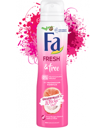 Fa Fresh & Free Grapefruit & Lychee deodorant 150ml Fa Fresh & Free Grapefruit & Lychee deodorant 150ml