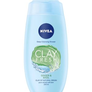 Nivea Clay Fresh s ílom Zázvor & bazalka šalvia sprchový gél 500ml